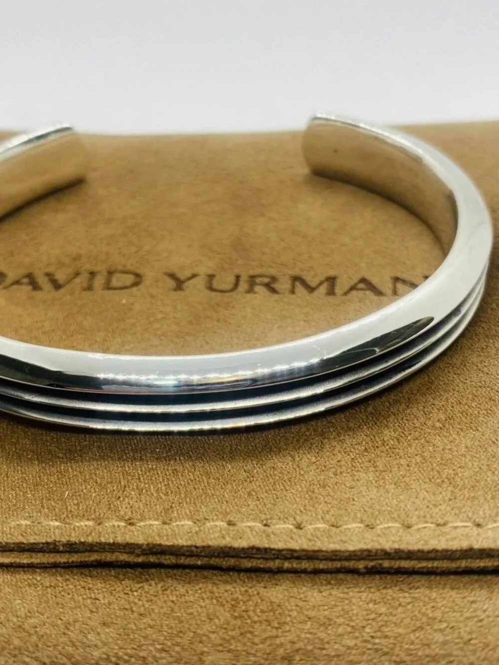 David Yurman Sterling Silver 925 Knife Edge Cuff Bracelet 7.25